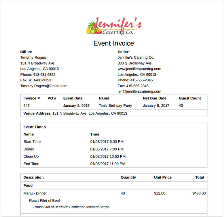 screenshot of Better Cater